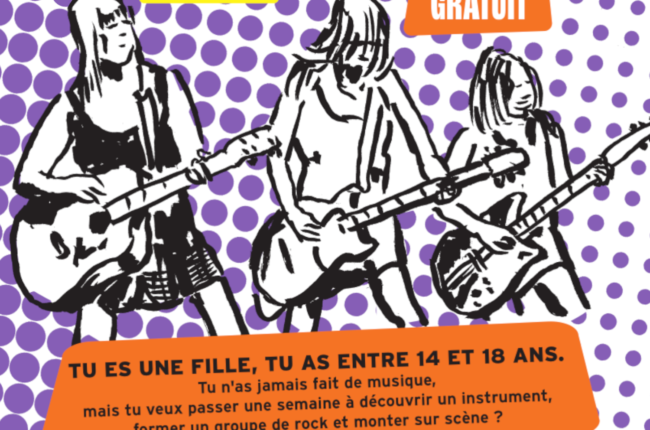 Détail du flyer girls rock Camp